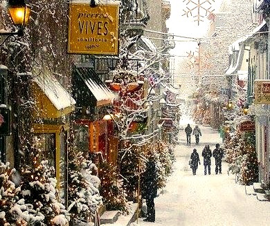 Snowy Afternoon, Old Town Quebec City, Canada 