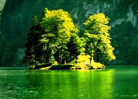 Green Tree Island, Konigssee, Germany